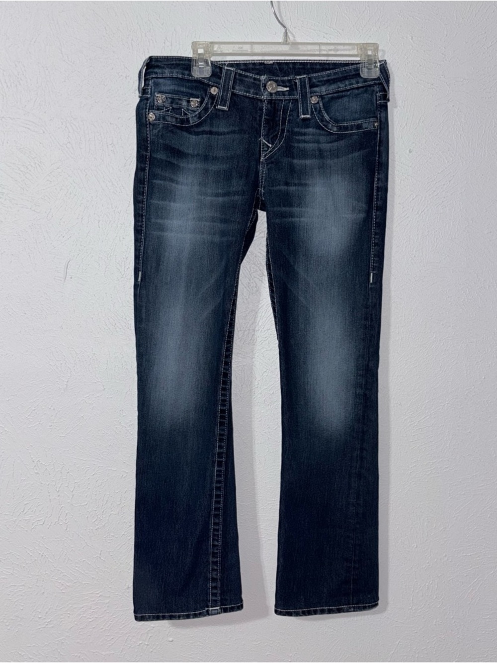 True Religion World Tour Flare Jeans Blue Denim Y2K Streetwear Boho Chic